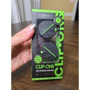 Sentry Clip-Ons Digital Earphones Black Green
